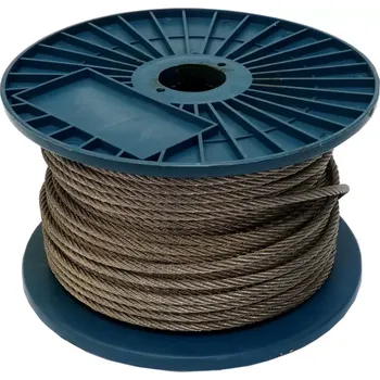 Lany TOPTRADE lano ocelové, pozinkované, na cívce, 7 x 7 drátů, O 10 mm x 50 m (TOPTRADE lano ocelové, pozinkované, na cívce, 7 x 7 drátů, O 10 mm x 50 m)