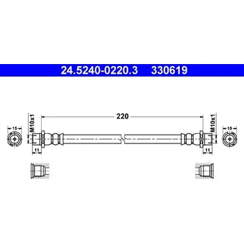 Brzdová hadice Brzdová hadice ATE 24.5240-0220.3