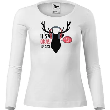 Dámské tričko DOBRÝ TRIKO Dámské vánoční triko Ho Ho Ho Velikost: 3XL, Barva: Bílá