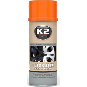 Autodíl K2 Color Flex syntetický kaučuk - pomerančová, 400ml