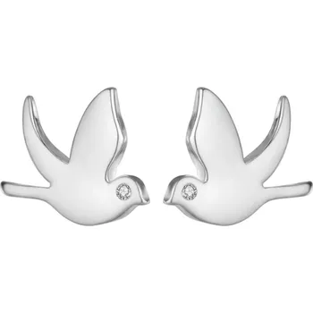 Náušnice Stříbrné náušnice ptáček Birdie