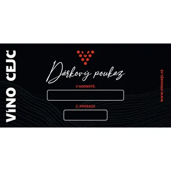 Dárkový potravinový koš Dárkový poukaz černý - hodnota 1000 Kč DP3