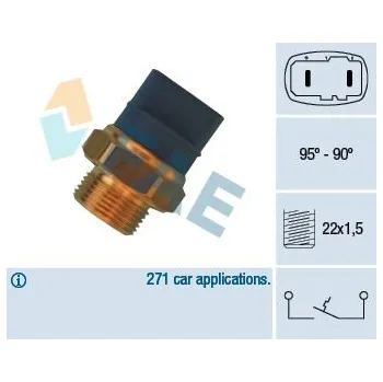 Ventilátor topení a klimatizace Teplotní spínač, větrák chladiče FAE 36370