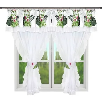 Záclona Fliying Hotová záclona L215 zelená, 400x160 cm