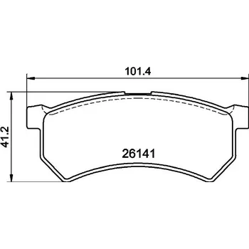 Brzdová destička Sada brzdových destiček, kotoučová brzda HELLA 8DB 355 040-721