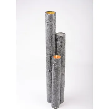 Svícen Bambusový svícen 3set 100, 80, 60 cm Krakeling