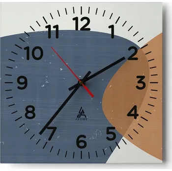 Hodiny Nástěnné hodiny do obýváku 40x40 Tvary Bezhluké Hodiny na skle Tiché