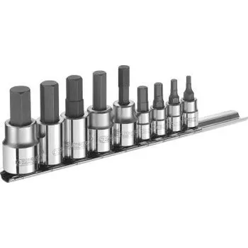 Sada 1/4" a 3/8" zástrčných 6hranných hlavic, 9 dílů - Tona Expert E034802T