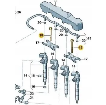 Šroub, držák vstřikovací trysky ORIGINAL, WHT004739, ORIGINAL IN, OE-WHT004739