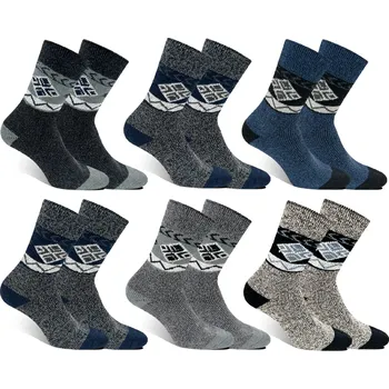 Pánské tričko PESAIL Pánské vlněné termoponožky ALPACA WZ03 3 páry Velikost: 40-43