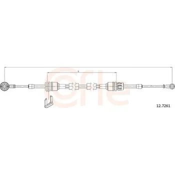 Tažné lanko, ruční převodovka COFLE 12.7261