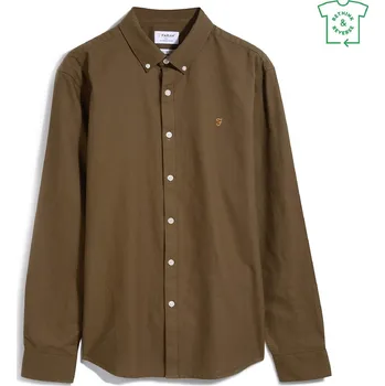 Pánské oblečení Košile Farah Green Khaki 1030888 Medium