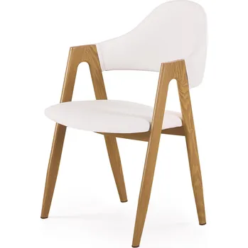 Jídelní židle Moderní jídelní židle Halmar K247 bílá-dub medový (1p=2szt)