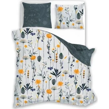 Povlečení Povlečení ze saténové bavlny Elegant 013 220 x 200 cm zeleno-žluté