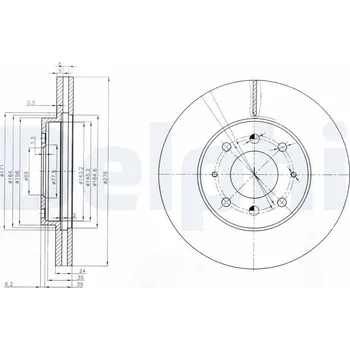Brzdový kotouč Brzdový kotouč DELPHI BG3810