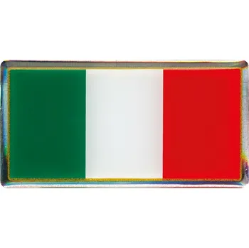 Samolepicí dekorace na vozidlo Lampa Sticky 3D samolepicí vlajka Itálie 78 x 40 mm