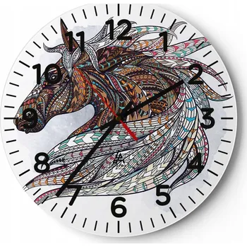 Hodiny Kuchyňské nástěnné hodiny 30x30 Abstrakce Moderní skleněné hodiny Tiché