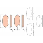 Sada brzdových destiček, kotoučová brzda TRW GDB3486