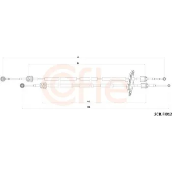 Tažné lanko, ruční převodovka COFLE 2CB.FI012