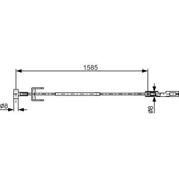 Lanko parkovací brzdy Tažné lanko, parkovací brzda BOSCH 1 987 482 145