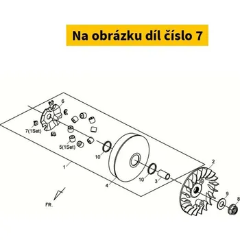 Motor pro motocykl SYM Vodítka variátoru 22132-L4A-000-A1
