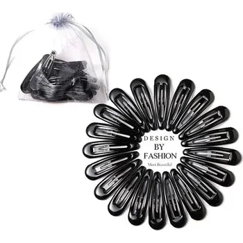 Roztomilé barevné dětské sponky | Módní doplňky - 20ks černé