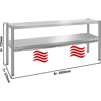 Vinotéka G.Gastro Tepelný most PREMIUM 2,0 m - se 2 policemi 0,7 m výška