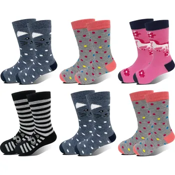 Dívčí spodní prádlo LOOKEN Dětské kajkové ponožky ZTY7971 6páry Barva: Mix, Velikost: 35-38