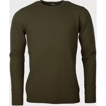 Pánský svetr Pánský vlněný svetr Lambswool Olivová M