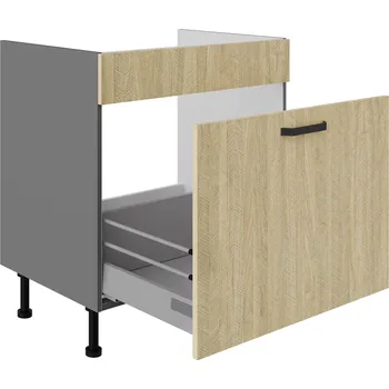 Kuchyňská skříňka Spodní skříňka pod dřez se šuplíkem Premium Box 80 ZL 1S BB Scandi jedle / antracit