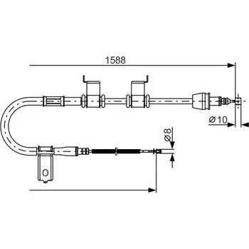 Lanko parkovací brzdy Tažné lanko, parkovací brzda BOSCH 1 987 482 358