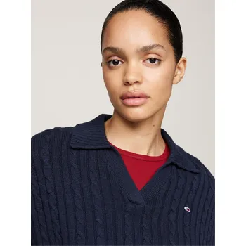 Dámská móda Svetr Tommy Jeans Dark Navy M 1051912 14 (L)