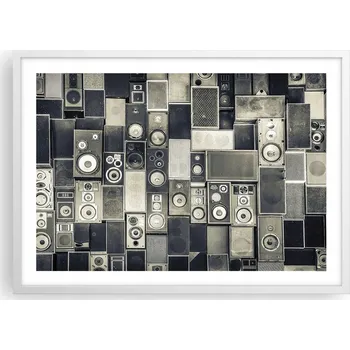 Obraz Plakát v bílém rámu do obýváku ložnice 70x50 abstrakce moderní obraz