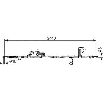 Lanko parkovací brzdy Tažné lanko, parkovací brzda BOSCH 1 987 482 425