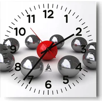 Hodiny Nástěnné hodiny do obýváku 40x40 Abstrakce Tiché hodiny Skleněné hodiny Bez hlučnosti