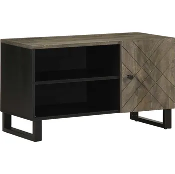 Televizní stolek vidaXL TV skříňka černá 80 x 33 x 46 cm masivní mangovníkové dřevo [4017699]
