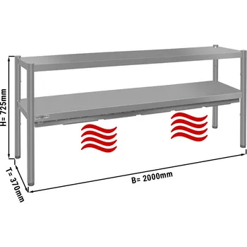 Lednice G.Gastro Tepelný most ECO - 2,0 m - se 2 policemi - výška 0,7 m
