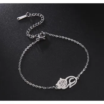 Náramek Náramek s kočkou ocelový