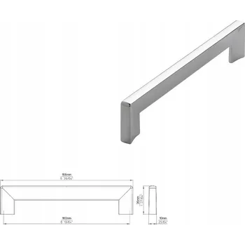 Nábytková úchytka SIRO 2183-168ZN1 chrom lesklý