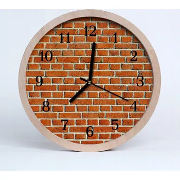 Hodiny Stylové nástěnné hodiny loft Cihla Architektura