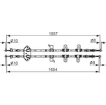 Tažné lanko, parkovací brzda BOSCH 1 987 482 896