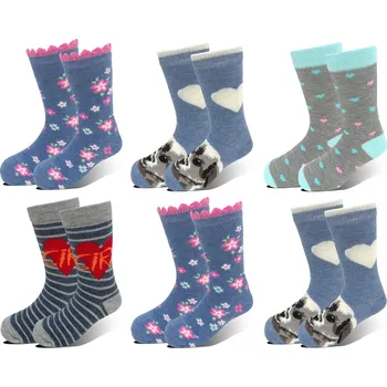 Dívčí spodní prádlo LOOKEN Dětské kajkové ponožky ZTY7973 6páry Barva: Mix, Velikost: 28-31