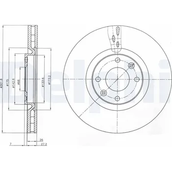 Brzdový kotouč Brzdový kotouč DELPHI BG4166