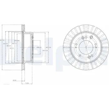 Brzdový kotouč Brzdový kotouč DELPHI BG4331