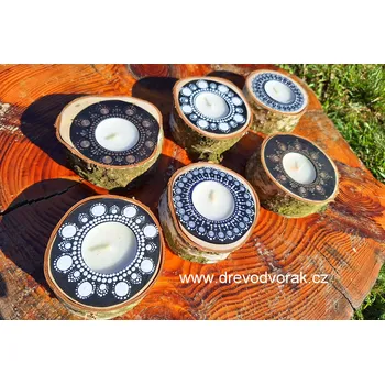 Svícen Svícen tečkovaný Varianta: Stříbrná mandala bříza