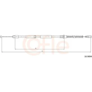 Auto-moto Tažné lanko, parkovací brzda COFLE 10.9894