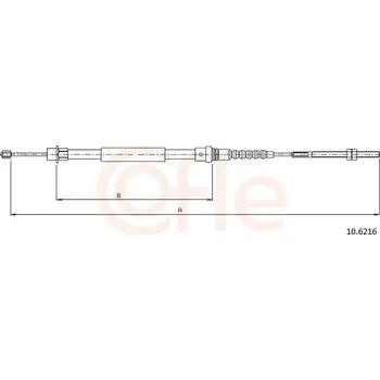 Brzdový systém Tažné lanko, parkovací brzda COFLE 10.6216