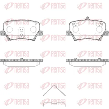 Brzdová destička Sada brzdových destiček, kotoučová brzda REMSA 1819.00