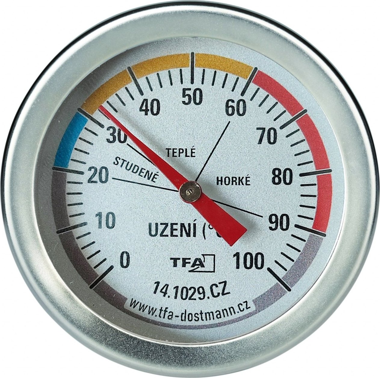 Potravinářský teploměr do udírny TFA BBQ - nerez (0 až 100) °C TFA14.1029