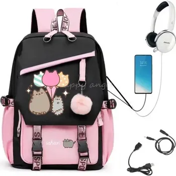 Školní batoh Dívčí školní batoh s USB portem - 16